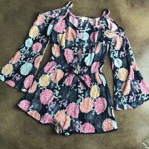 Altar'd State Bright Floral Romper